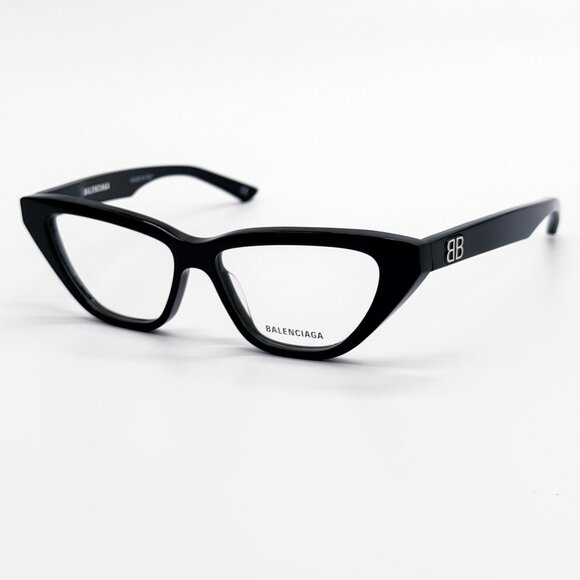 NEW BALENCIAGA EYEGLASSES BB0128O 001 CAT EYE BLACK WOMEN EYEWEAR BALENCIAGA - Picture 3 of 9